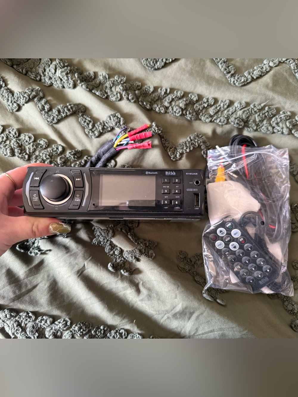 Boss Black Single DIN Car Stereo Receiver with Remote
